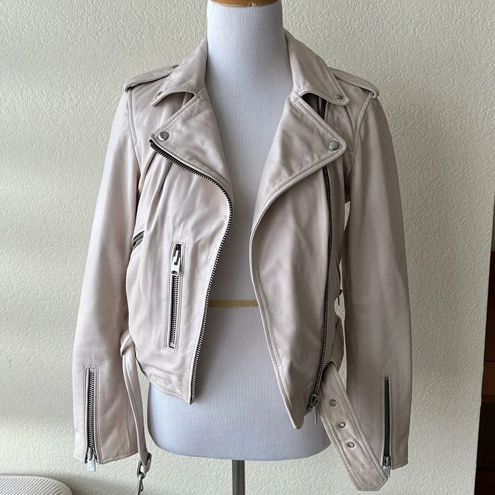 New! ALL SAINTS Leather Jacket - Picture 1 of 8